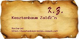 Kesztenbaum Zalán névjegykártya